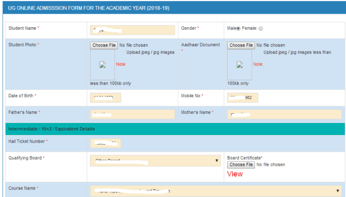 Telangana-DOST-registration-form-2020