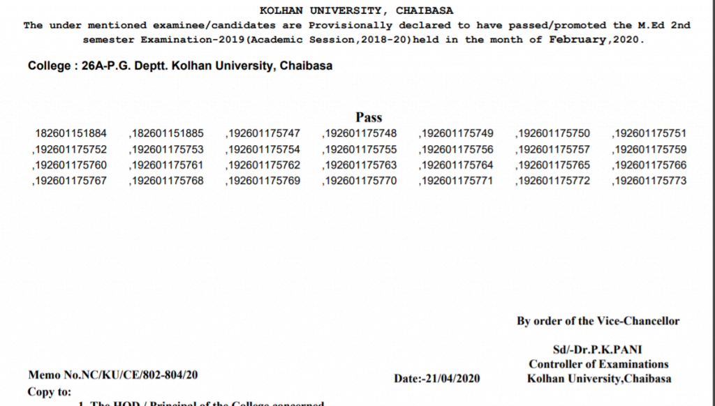 kolhan-university-result-2020