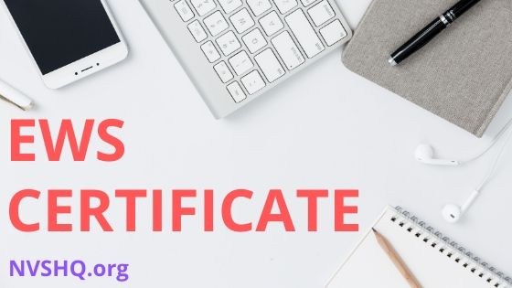 Ews Certificate Application Form How To Apply For Ews Certificate Process