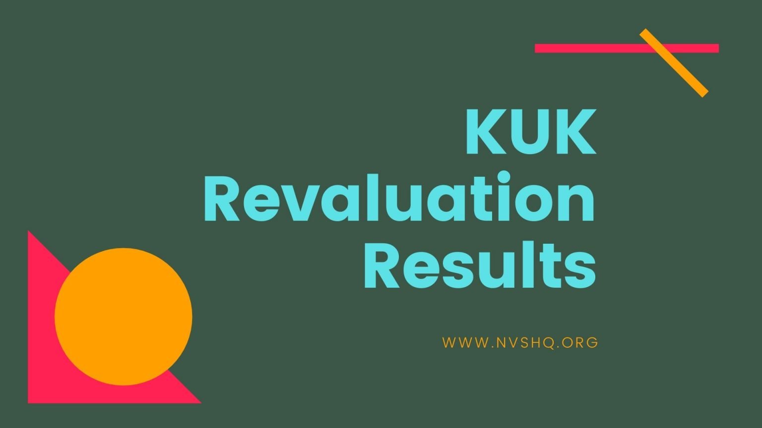 KUK Revaluation Results 2024 (OUT) 1st, 3rd, 5th Sem BA B.Sc.