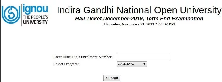 IGNOU-TEE-2020-HALL-TICKET 