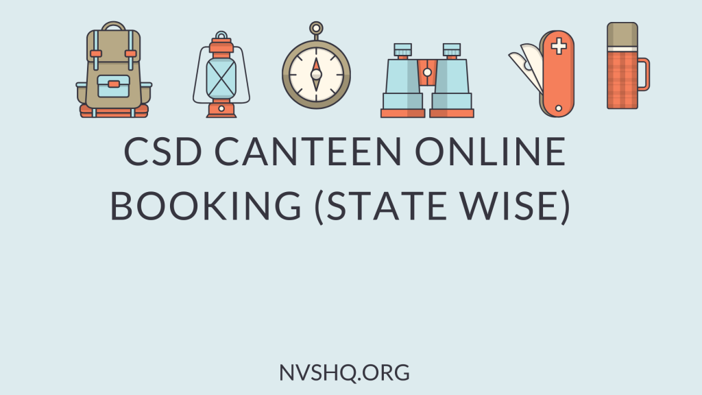 Csd Canteen Online Booking State Wise Appointment Token Price List