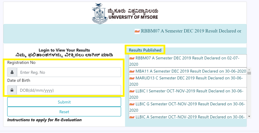 university-of-mysore-result