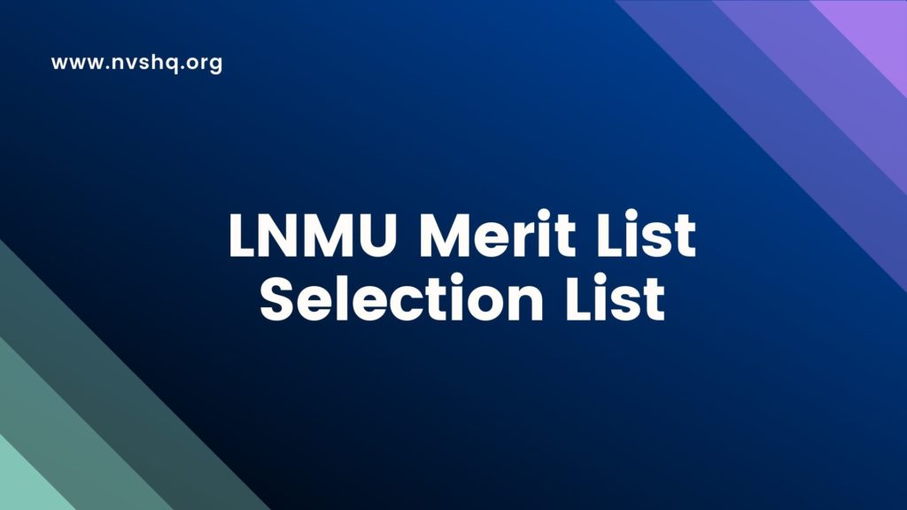 LNMU 1st Merit List