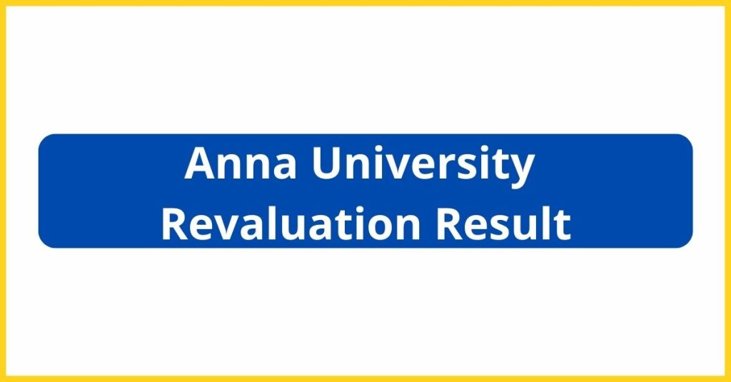 Anna University Revaluation Result