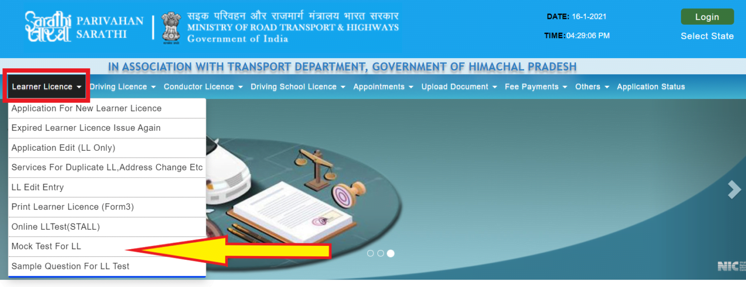 Sarathi Parivahan Sewa Apply Online Driving Licence, Application Status ...