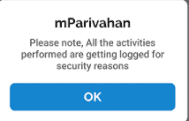 mparivahan-activity log