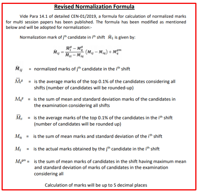 normalization-formula