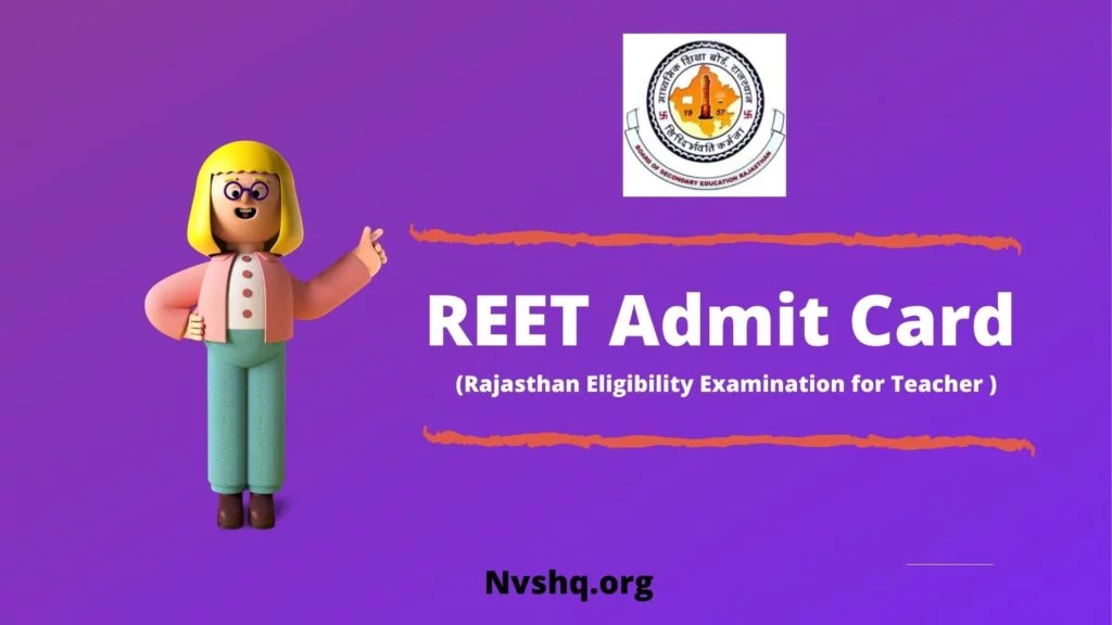 REET Admit Card 2021