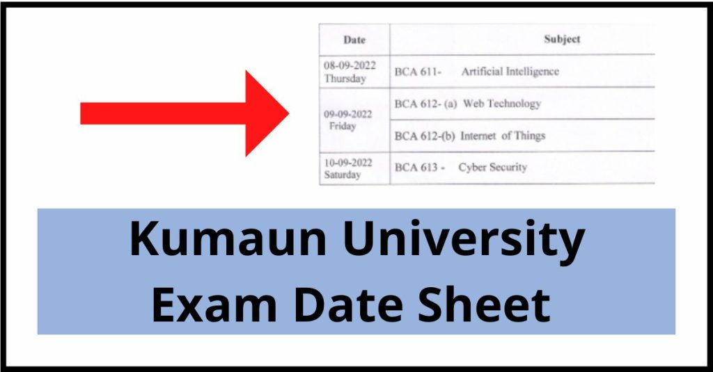 Kumaun University Exam Date Sheet