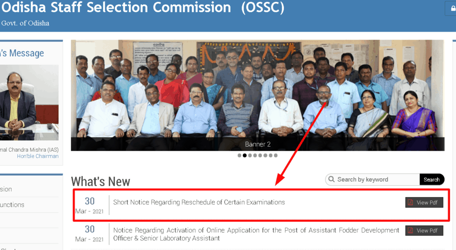 OSSC-Various-Exam-schedule-2021