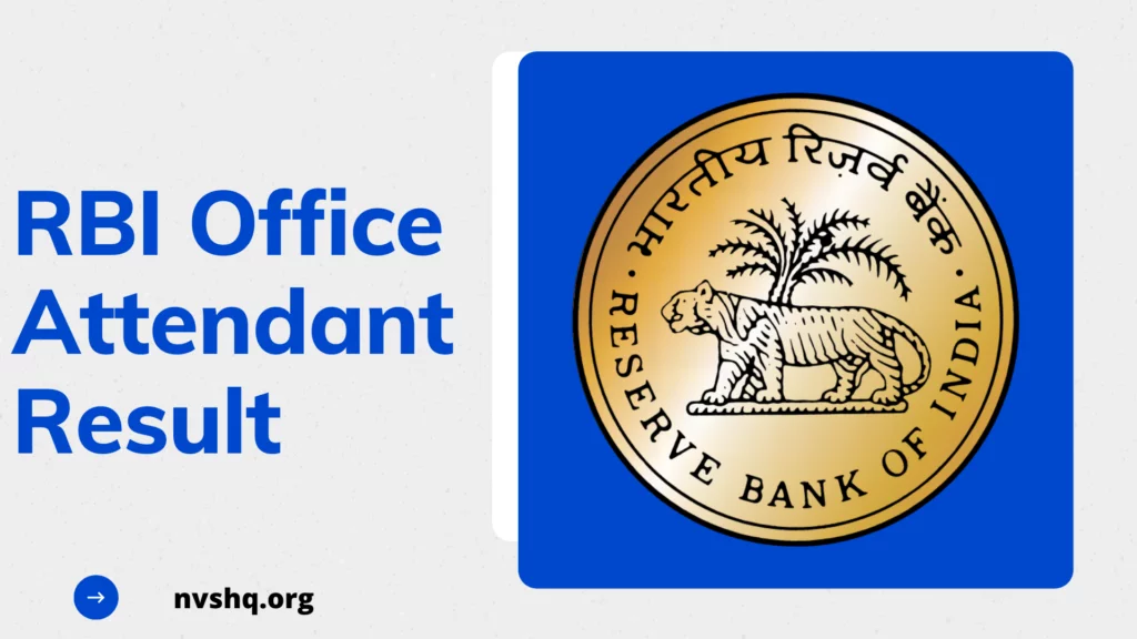 RBI Office Attendant Result 