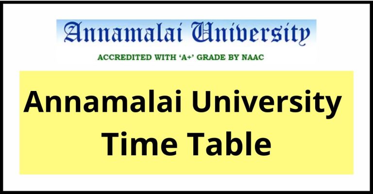 Annamalai University Time Table 2022 (Out) UG/PG Sem Final Year Exam