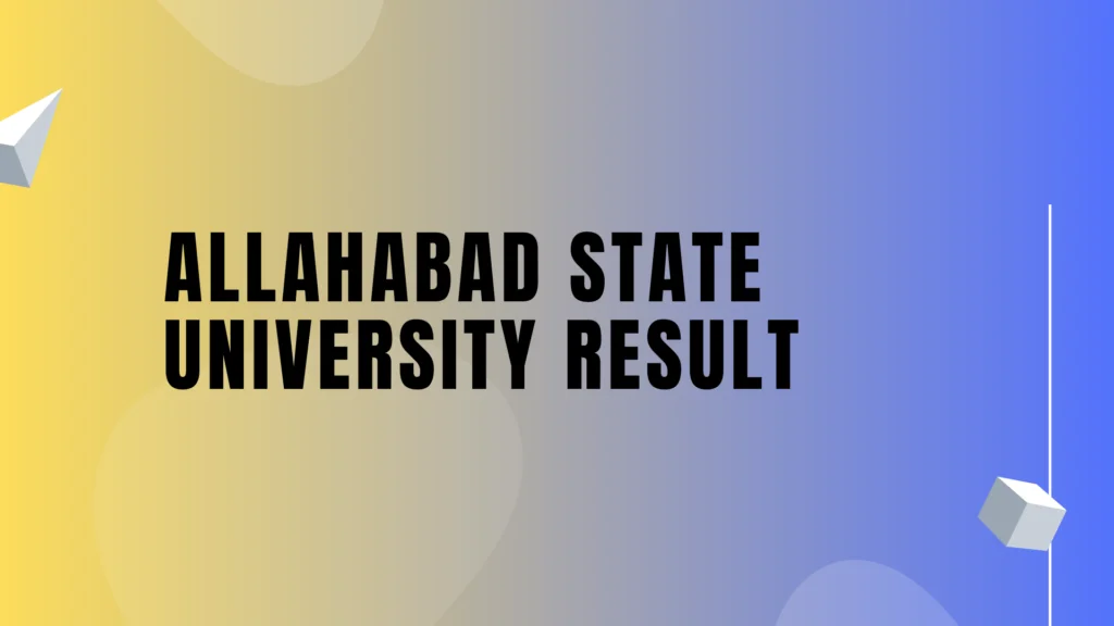 Allahabad State University Result