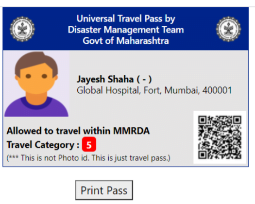 Download travel pass process 