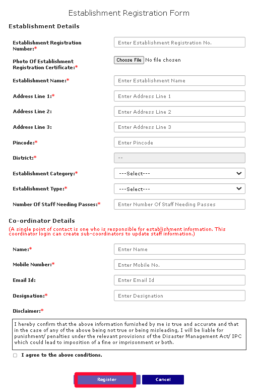 UTP online registration form 