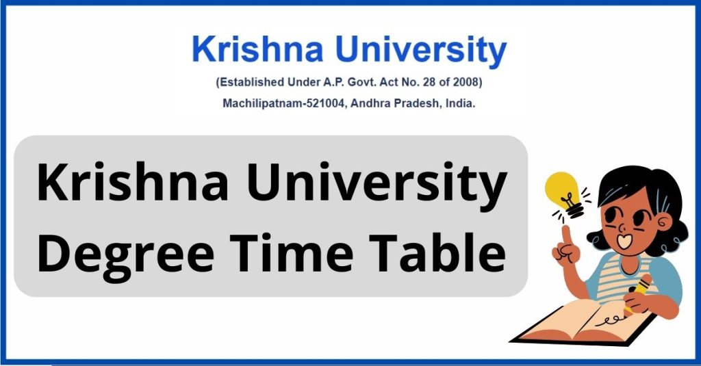 Krishna University Degree Time Table