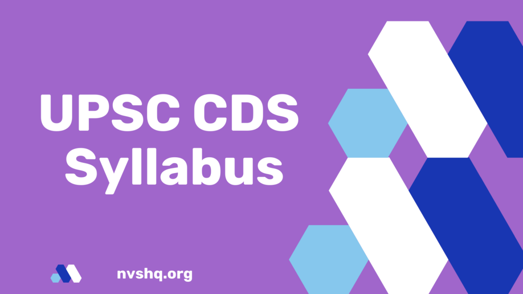 UPSC CDS 2 Syllabus Subject Wise