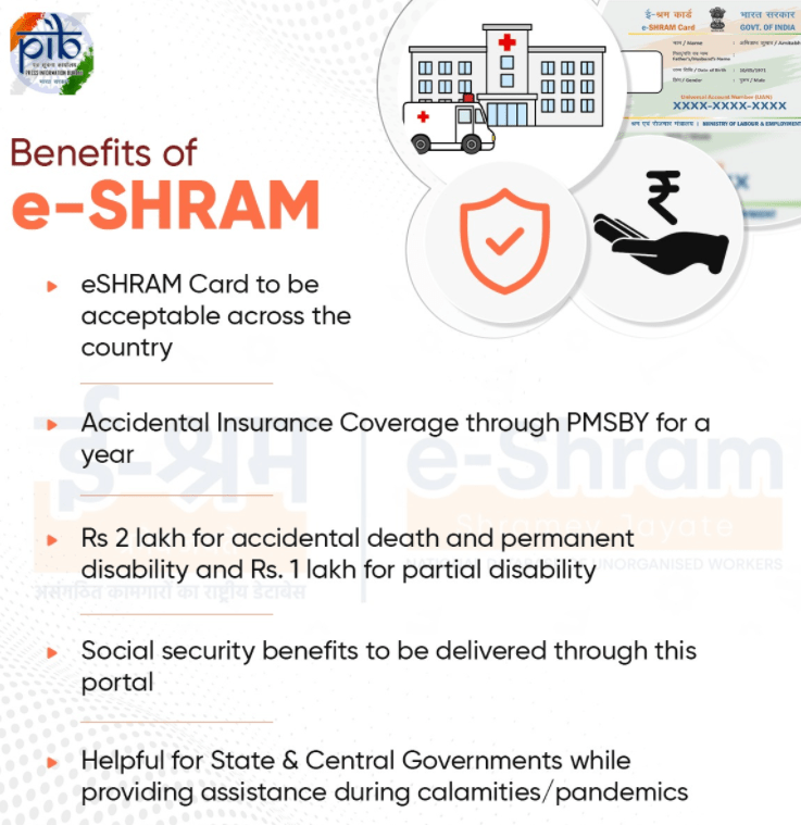 eshram portal benefits 