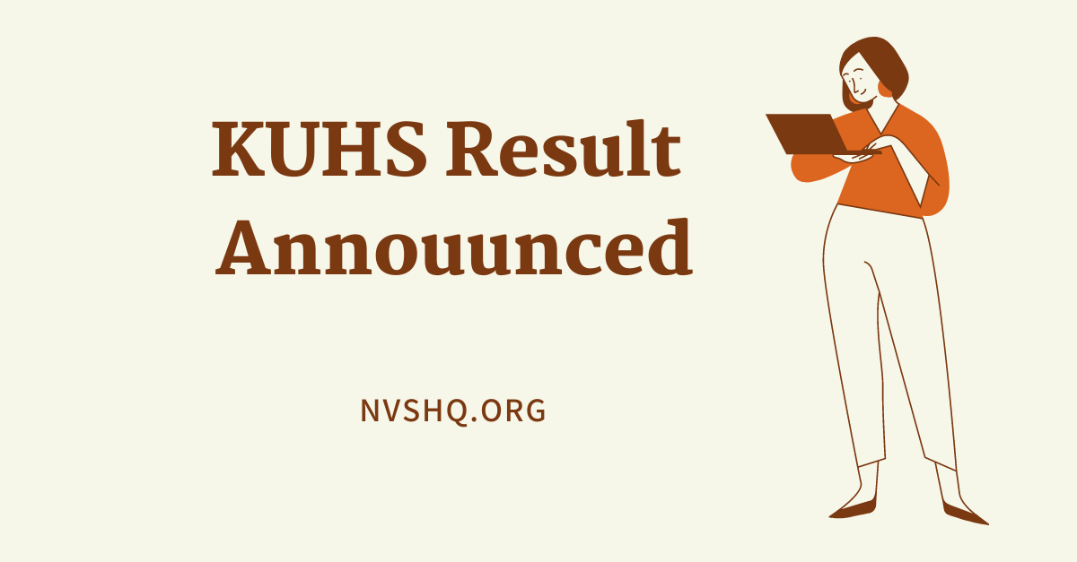 KUHS Result 2024 OUT Check Kerala University of Health Sciences result