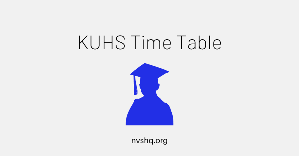 KUHS Time Table