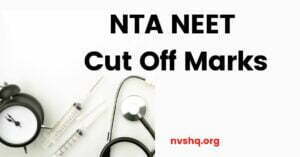 NTA NEET Cut Off Marks