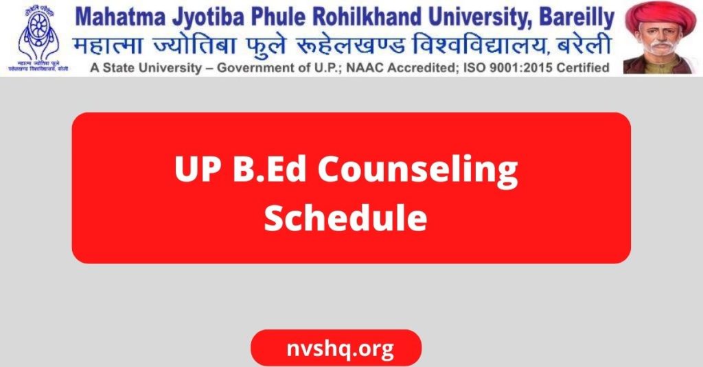 up b.ed jee counseling schedule