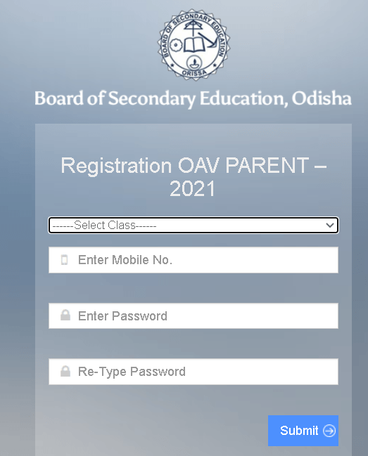 Odisha OAVS Admission online registration parent 
