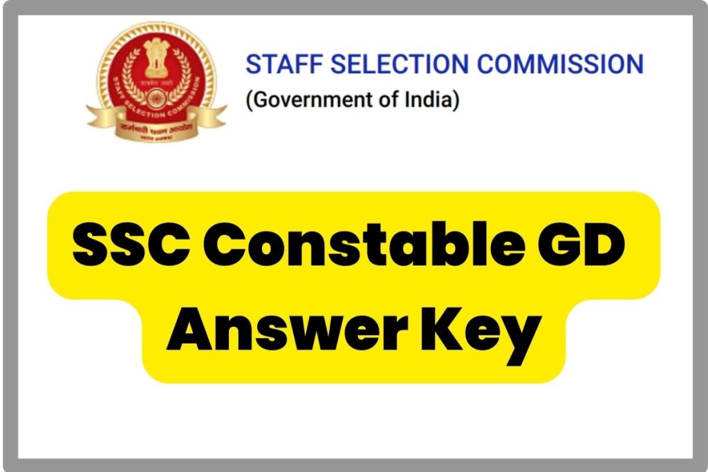 SSC Constable GD Answer Key