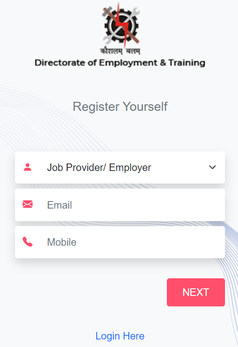 Anubandham Registration Form as Job Seeker 