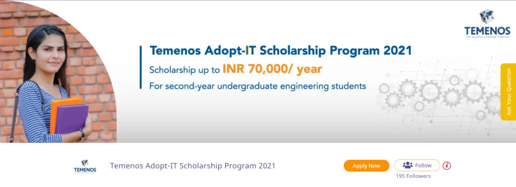 apply for Temenos Adopt-IT Scholarship