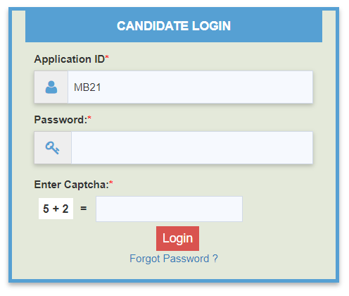 candidate login 
