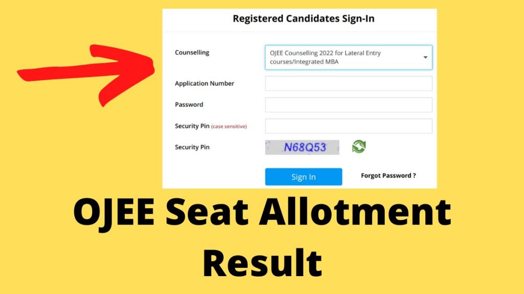 ojee seat allotment result
