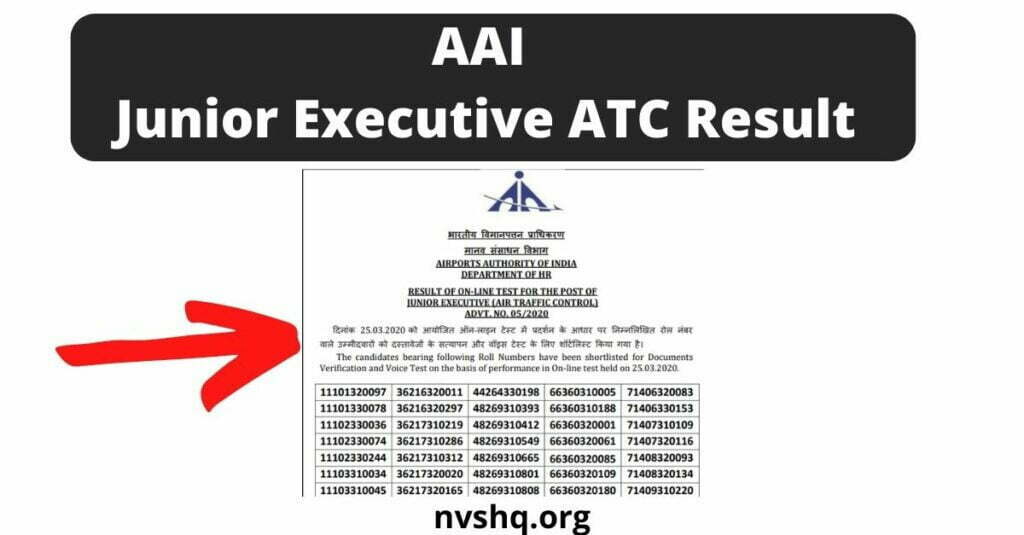 AAI Junior Executive ATC Result