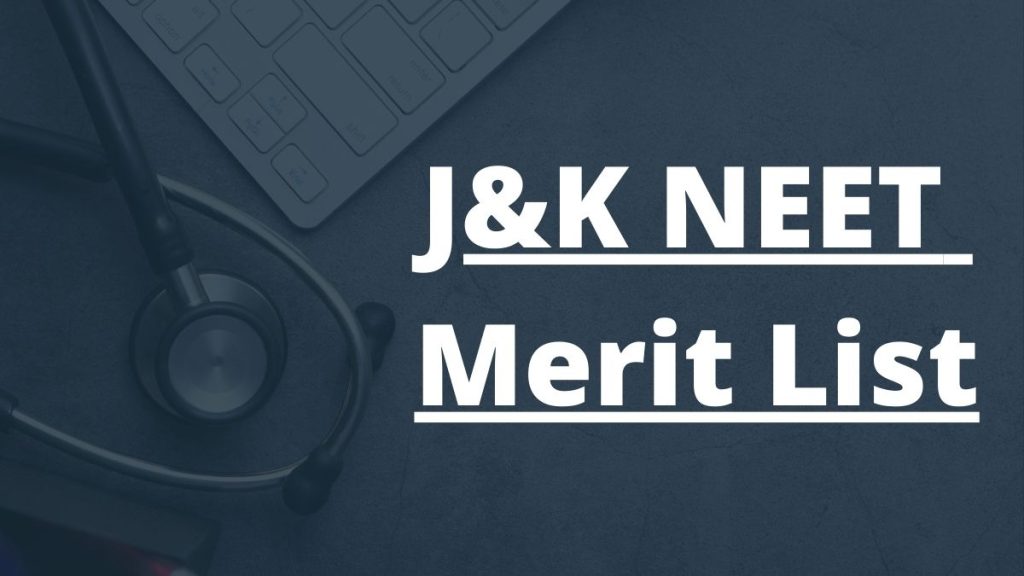 J&K Neet merit list