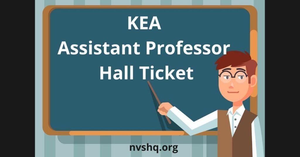 KEA Assistant Professor Hall Ticket 2022