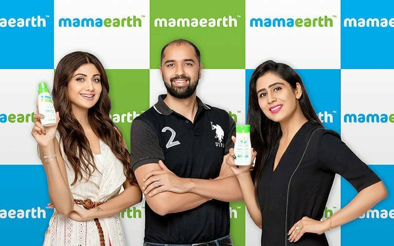 Ghazal Alagh along with her husband Vikas Alagh promoting MamaEarth with Shilpa Shetty