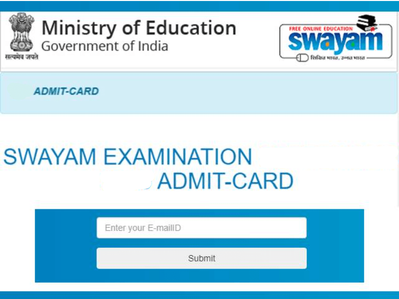 Download the SWAYAM Exam Hall Ticket