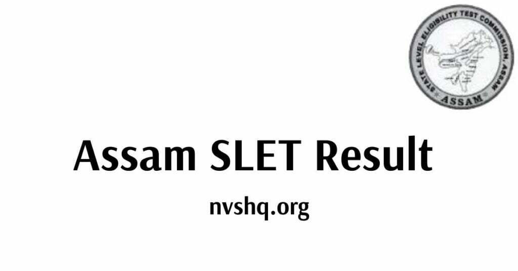Assam SLET Result