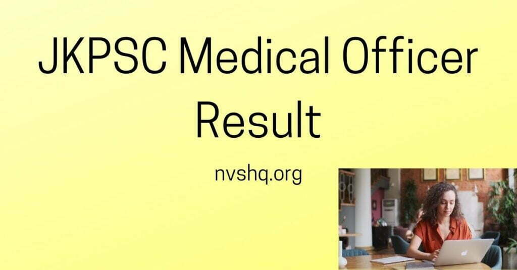 JKPSC Medical Officer Result
