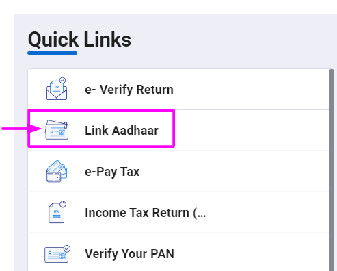 PAN-Aadhaar Online Process