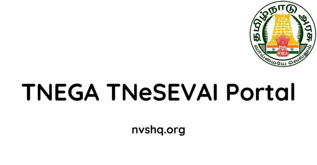 TNEGA TNeSEVAI Portal