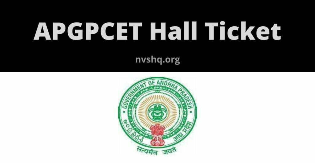 APGPCET Hall Ticket