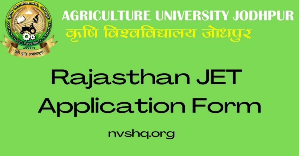 Rajasthan JET Application Form