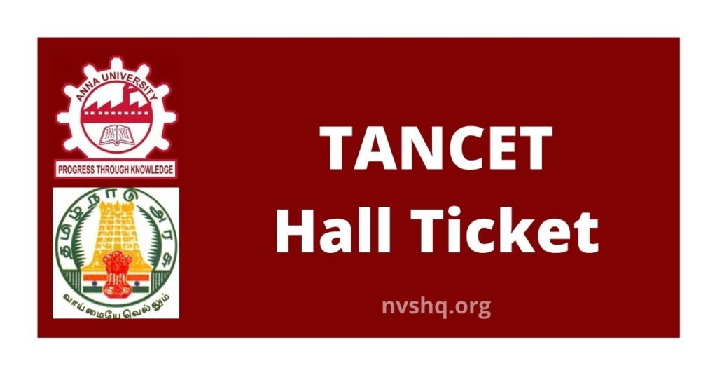 TANCET Hall Ticket