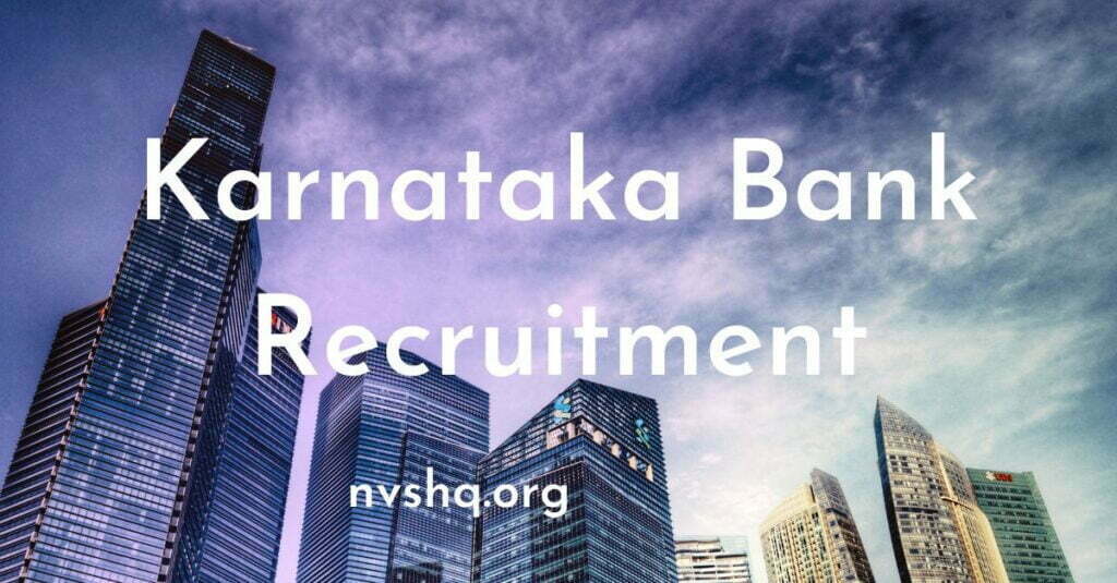 Karnataka Bank Recruitment