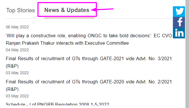 ONGC result process