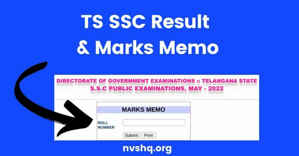TS SSC Result & Marks Memo