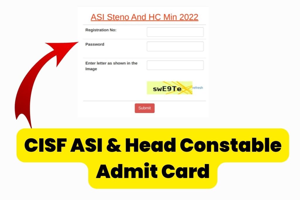 CISF ASI & HC Admit Card