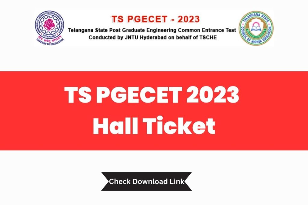 TS PGECET 2023 Hall Ticket